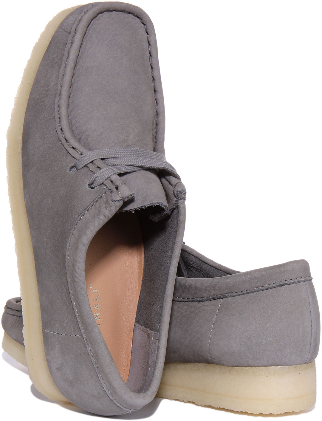 Clarks Originals Wallabee Zapatos con cordones de nobuk para mujer en gris