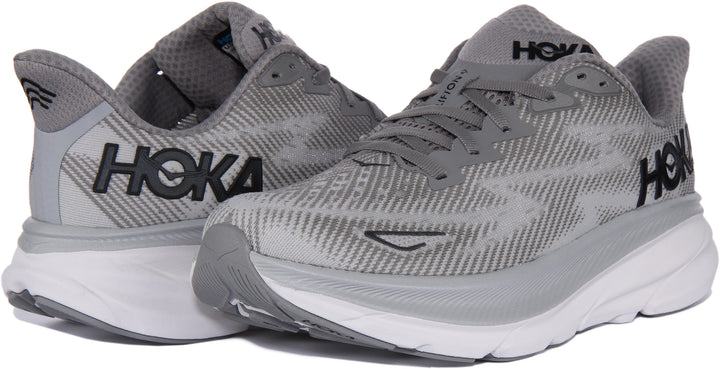 Hoka M Clifton 9 In Grey For Men
