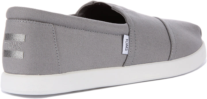 Toms Alpargata Fwd Zapatillas slip on veganas de algodón reciclado para hombre en gris