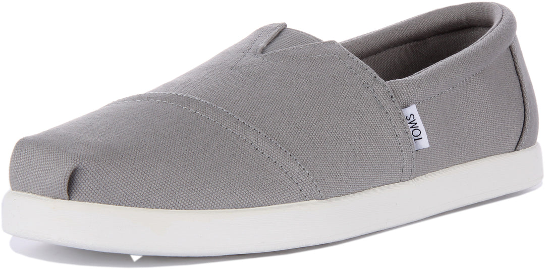 Toms Alpargata Fwd Zapatillas slip on veganas de algodón reciclado para hombre en gris