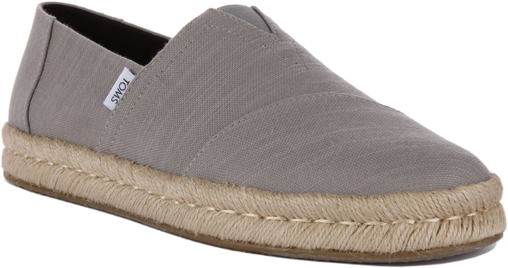 Toms Alpargata Rope 2.0 Scarpe da ginnastica espadrillas in cotone riciclato da uomo in grigio