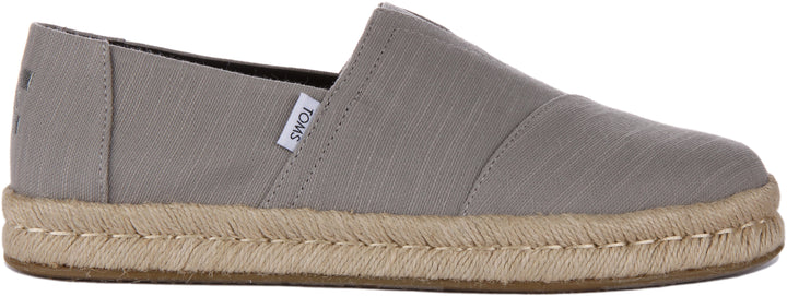 Toms Alpargata Rope 2.0 Scarpe da ginnastica espadrillas in cotone riciclato da uomo in grigio