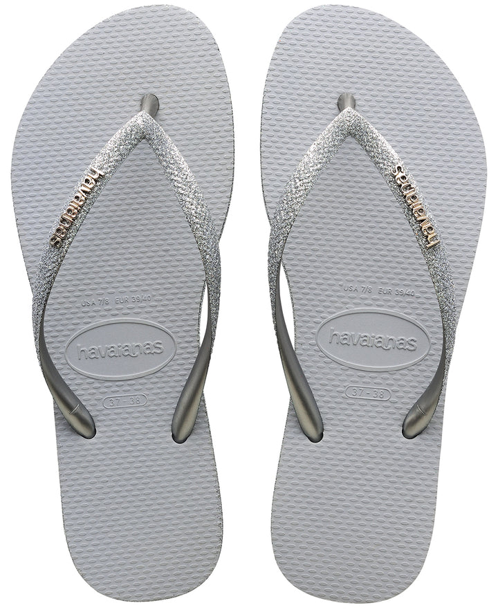 Havaianas Slim Sparkle II In Grey For Women