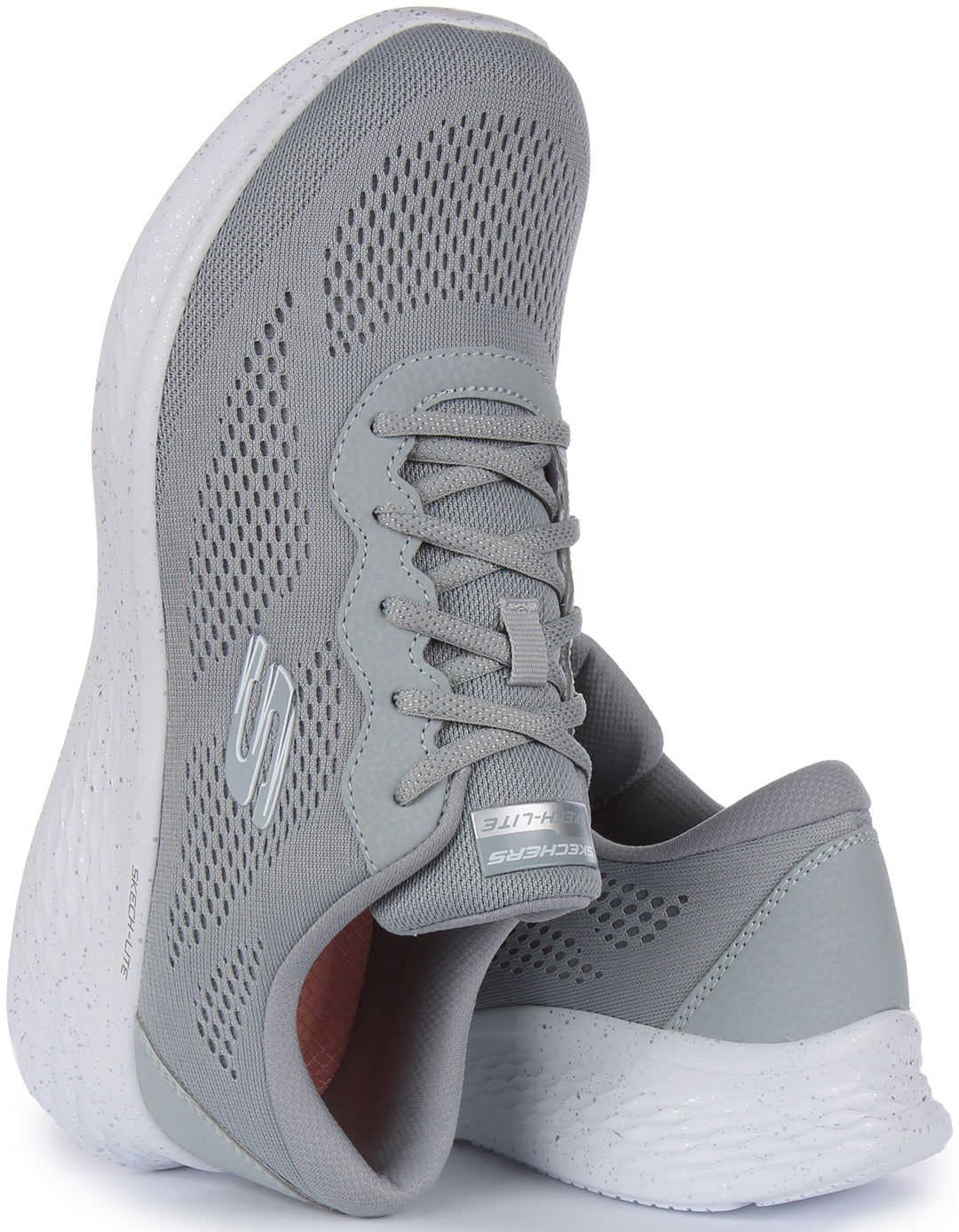 Skechers SkechLite Pro Zapatillas con cordones de malla vegana para mujer en gris