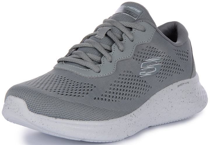 Skechers Skech Lite Pro Frauen Schnürung Masche Vegane Turnschuhe Grau