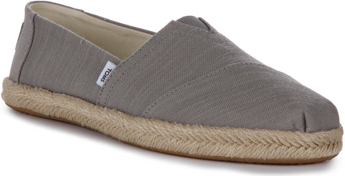 Toms Alpargata Rope Baskets en toile recyclée végane pour femmes en gris