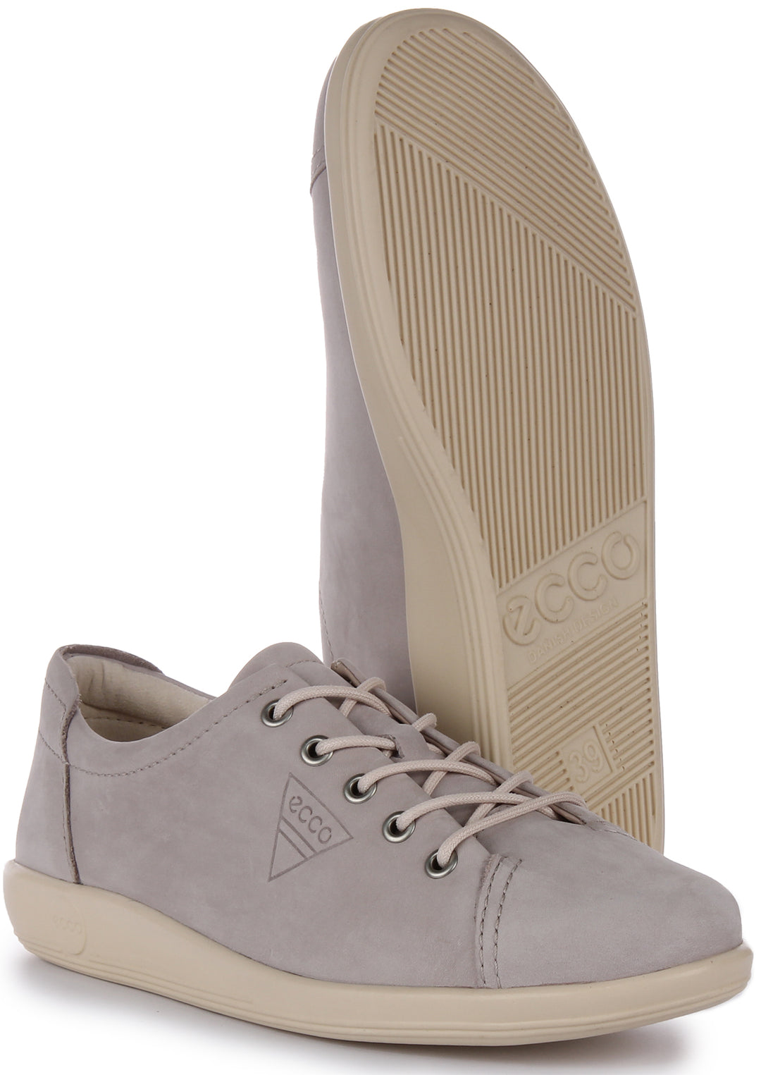 Bygge videre på Forbyde Overtræder Ecco Soft 2.0 In Grey For Women | Lace Up Nubuck Walking Shoe – 4feetshoes