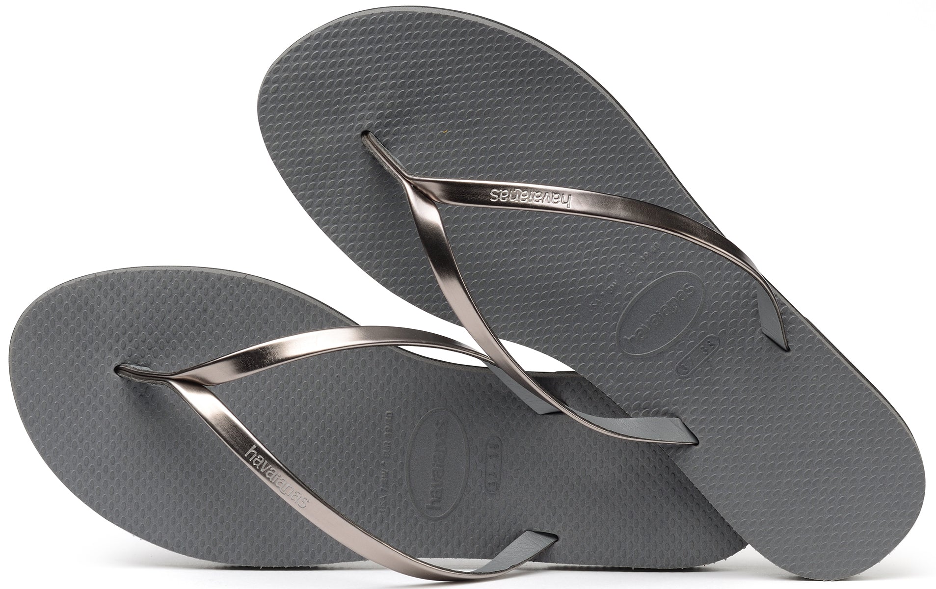 Silver hot sale metallic havaianas