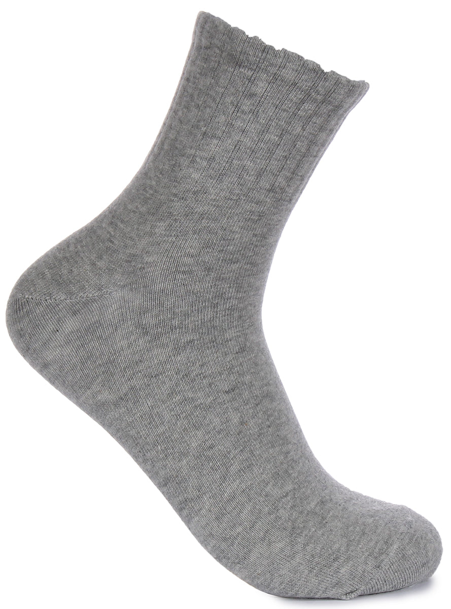 JUSTINREESS Crew 2 paires de chaussettes pour homme en gris