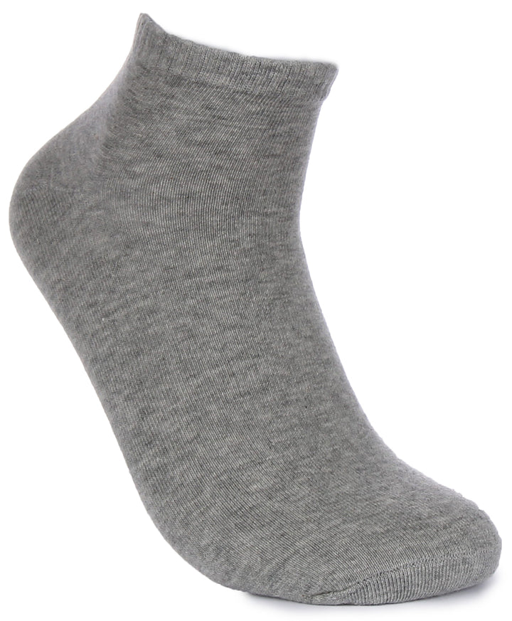 JUSTINREESS 2 paires de chaussettes basses pour homme en gris