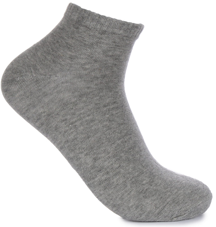 JUSTINREESS 2 paires de chaussettes basses pour homme en gris