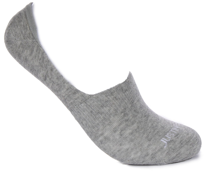 Justinreess England 2 Pairs Invisible Socks In Grey