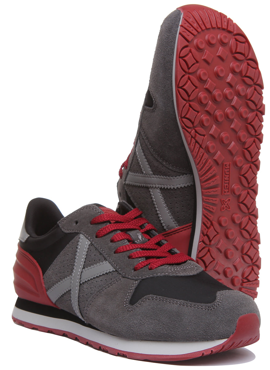 Munich Massana 386 In Grey Red For Mens