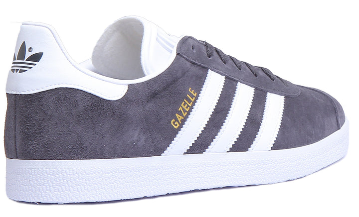 Adidas Gazelle Suede Trainers In Grey White