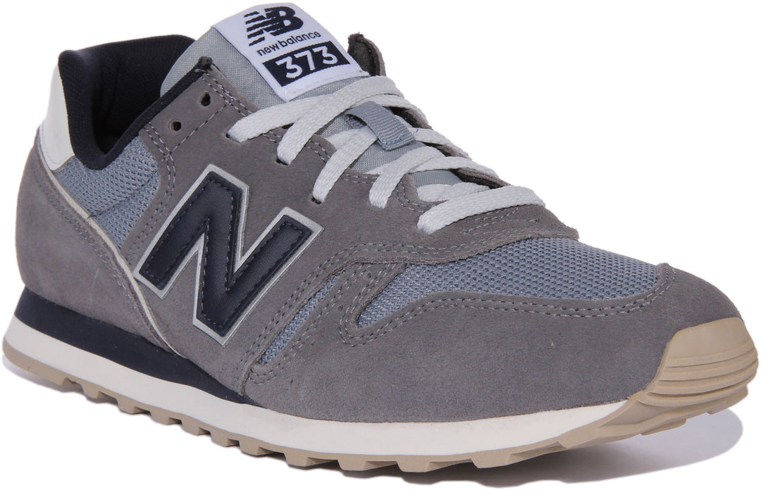 Renderen dubbellaag tijdschrift New Balance ML 373 OA2 Grey Navy | Mens Lace up Low profile Trainers –  4feetshoes