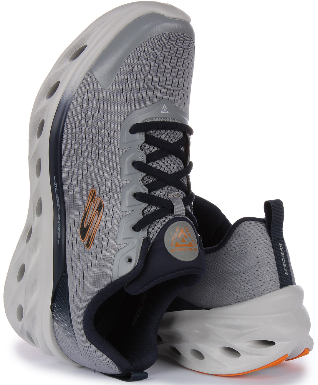 Skechers Glide Stepswift In Grey Navy For Men