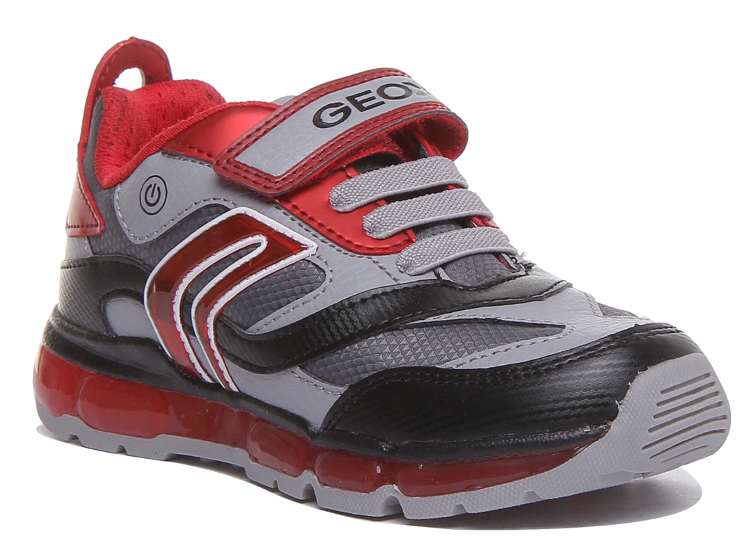 Geox J In Grey Red – 4feetshoes
