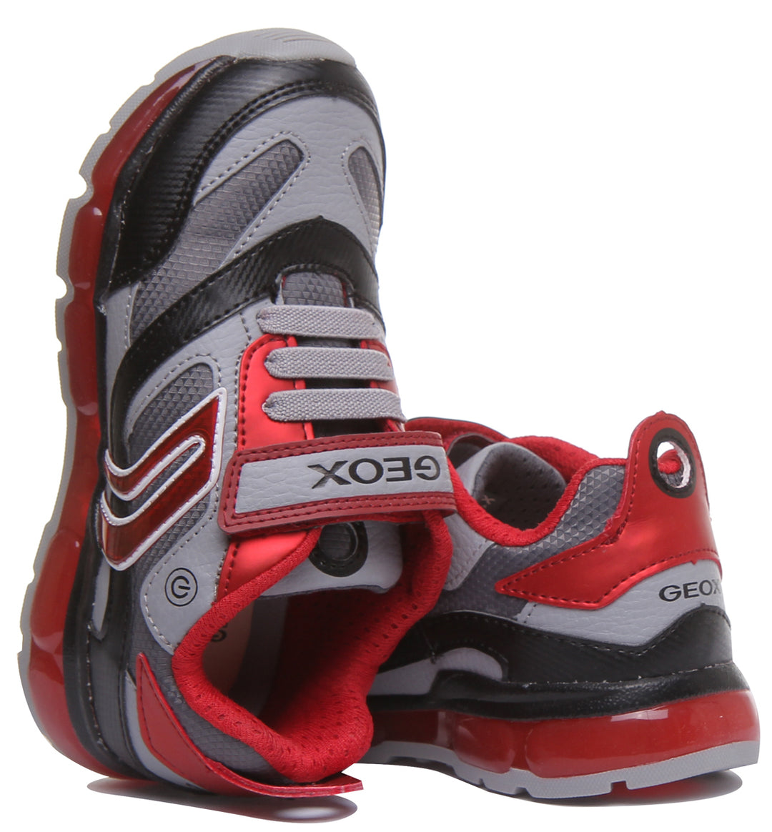Geox J Android In Grey Red