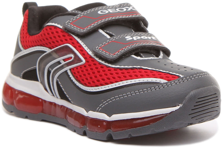 Geox J Android B.C In Grey Red For Kids