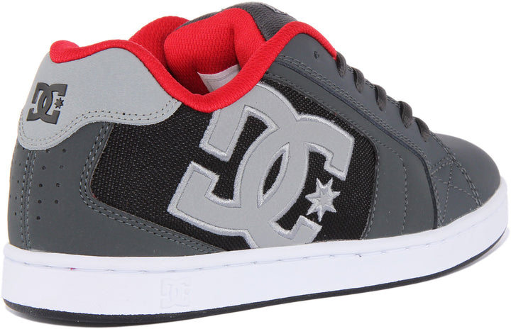 Dc Shoes Net Shoe In Grey Red For Men