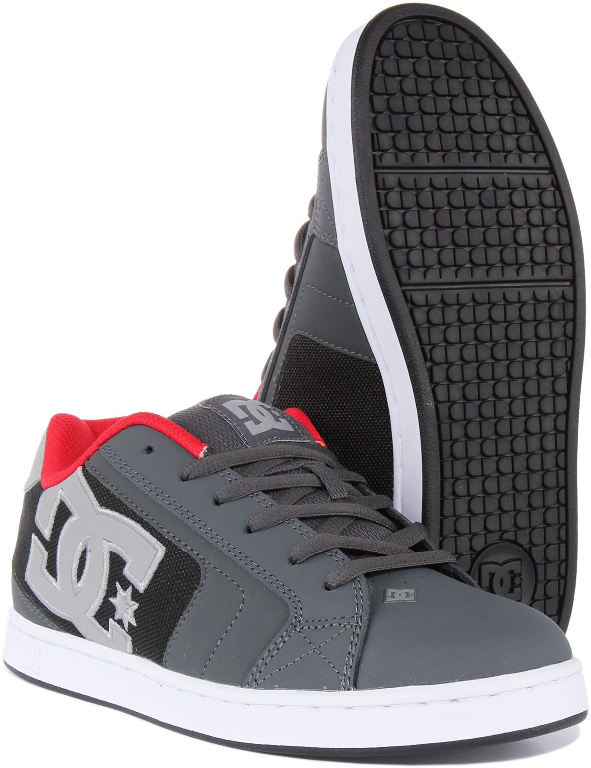 Mens grey dc store shoes