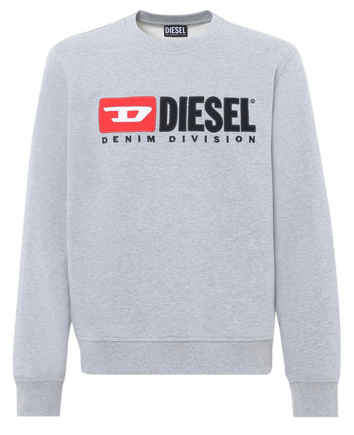 Diesel S Ginn Division Sweat shirt en coton pour hommes en gris rouge
