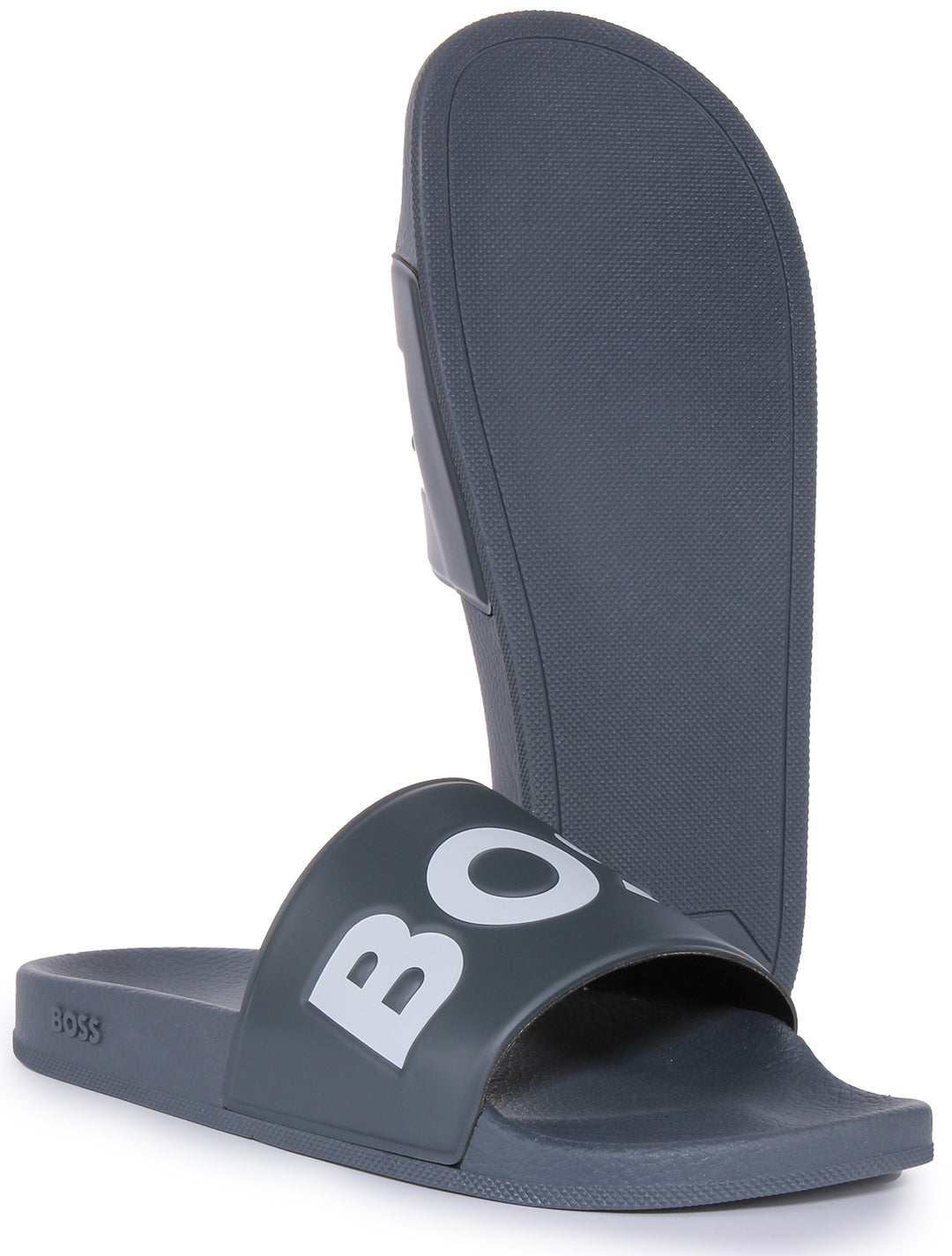 Boss Aryeh Slide In Grey White For Men