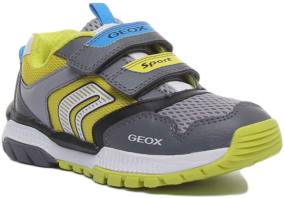 Geox J Tuono 2 Kle k d 2 Riemen Haken Und Schleife Schuhe Grau Limette