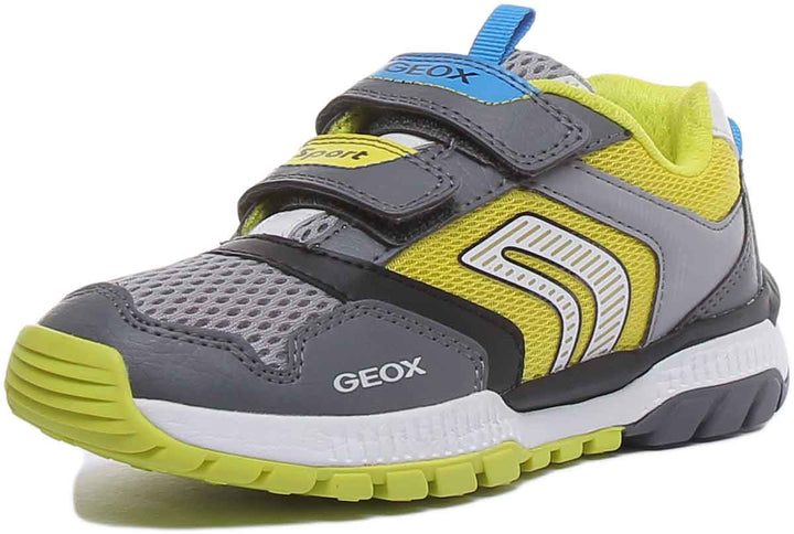 Geox J Tuono 2 Kle k d 2 Riemen Haken Und Schleife Schuhe Grau Limette