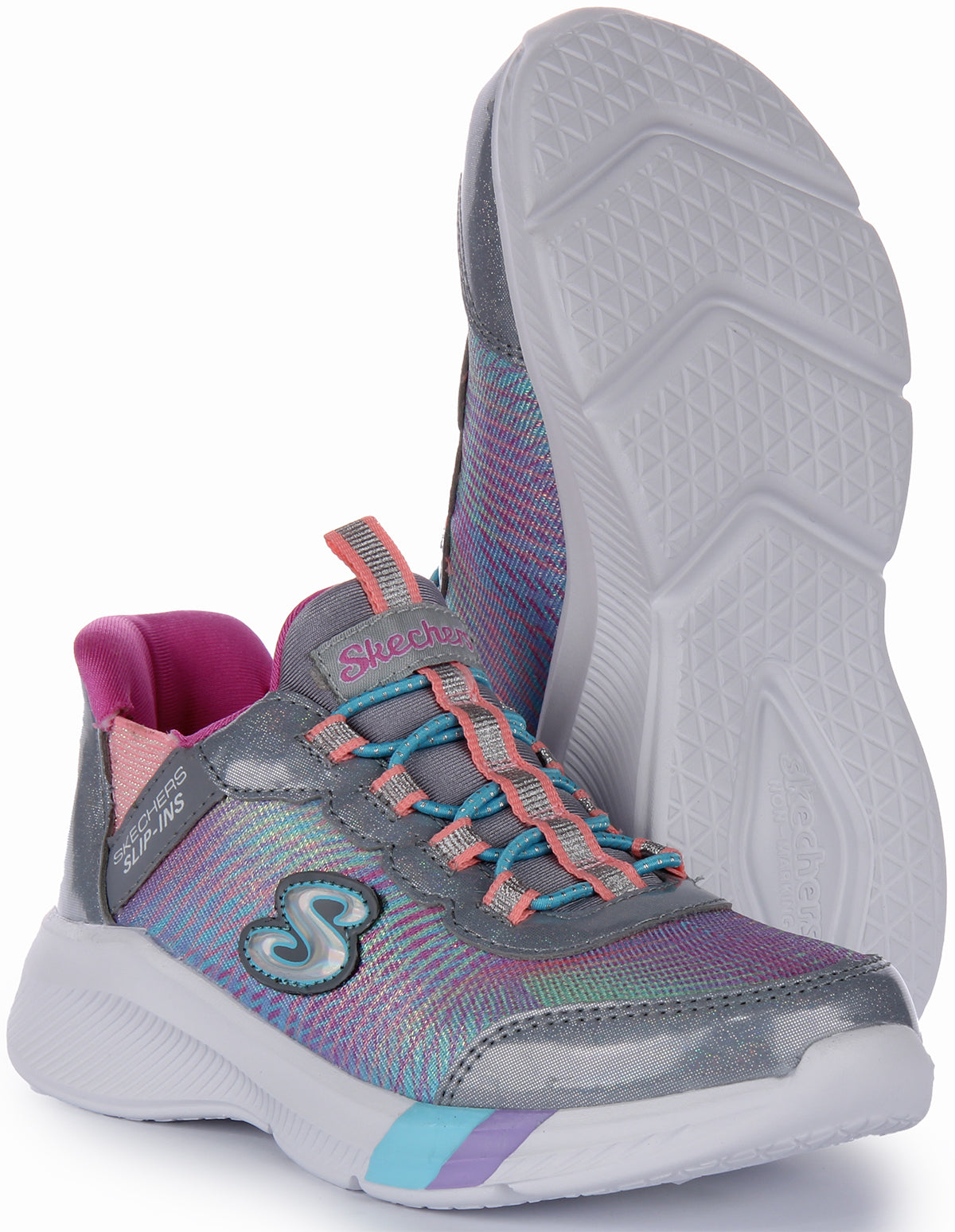 Grey and pink clearance sketchers