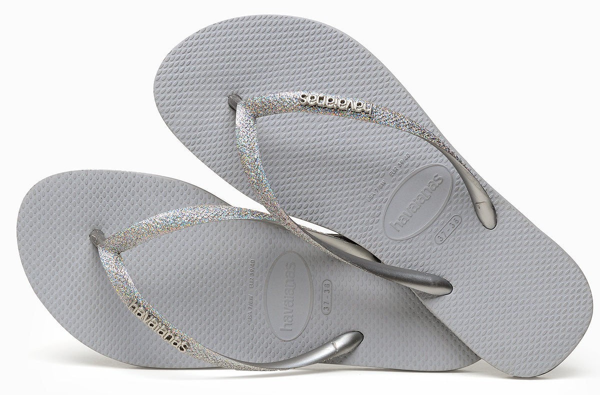 Silver 2024 glitter havaianas