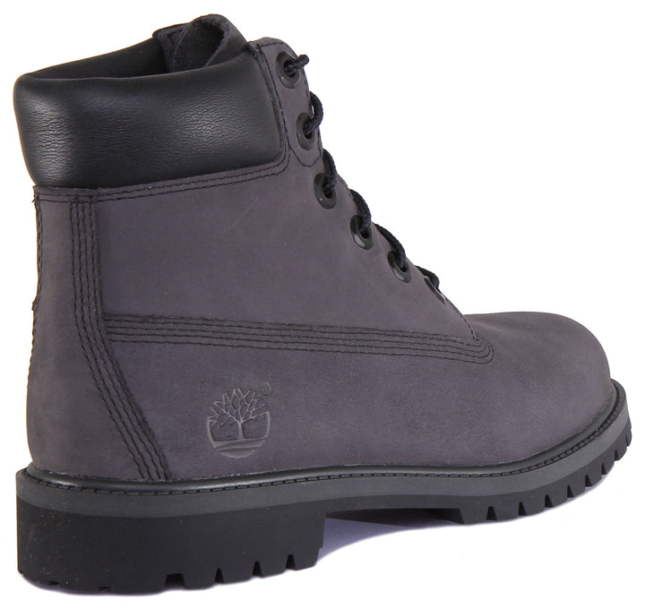 Timberland 6 Inch Premium Boot In Iron For Youth