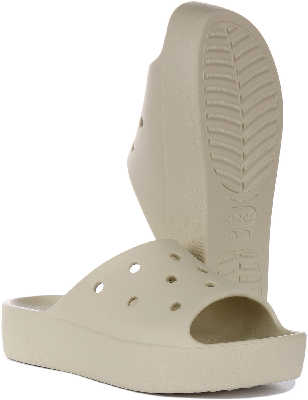 Crocs Classic Platform Sandale pour femmes en ivoire
