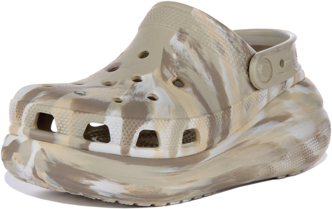 Crocs Classic Crush Marbled In Ivory
