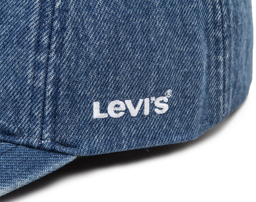 Levi's Essential Cappello in twill di cotone da uomo in blu jeans
