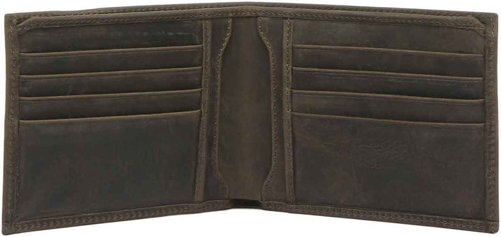 JUSTINREESS Portefeuille en cuir pour hommes avec compartiment à billets en kaki