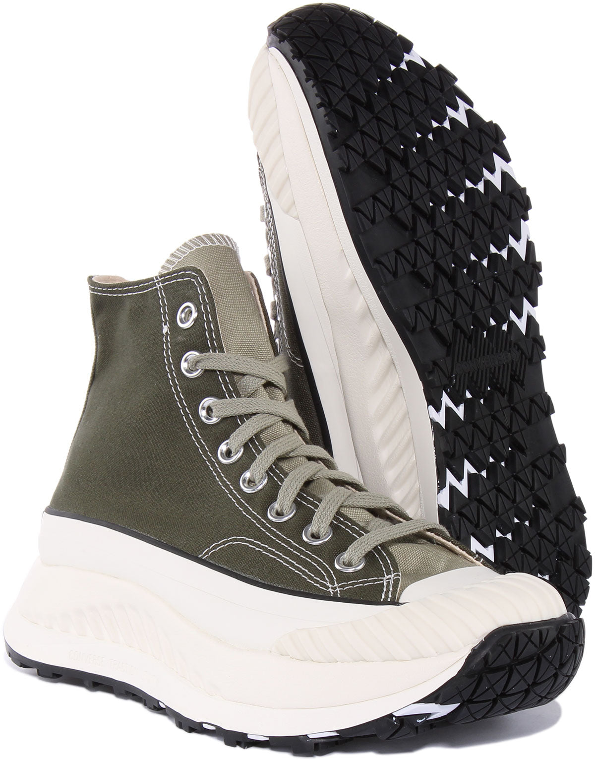 Converse A01681C Chuck 70s In Khaki Converse Hi Top Lace Up Shoe