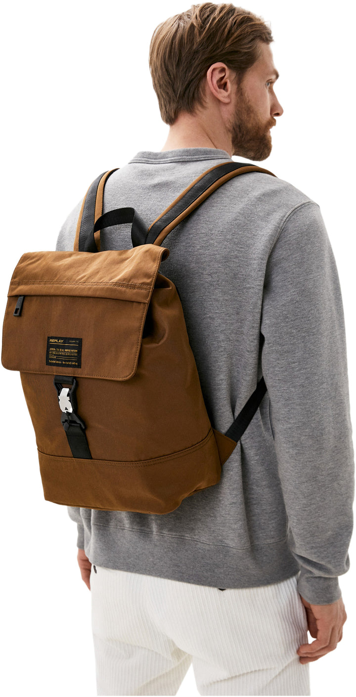 Replay Mens Backpack Fm3556.000 In Khaki Brown