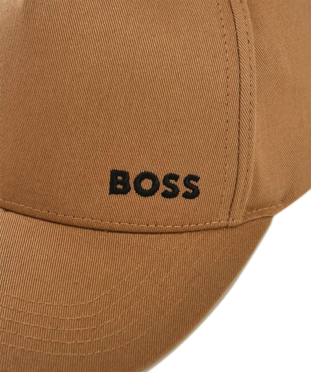 Boss Sevile Iconic Cappello casual in twill stretch da in cachi