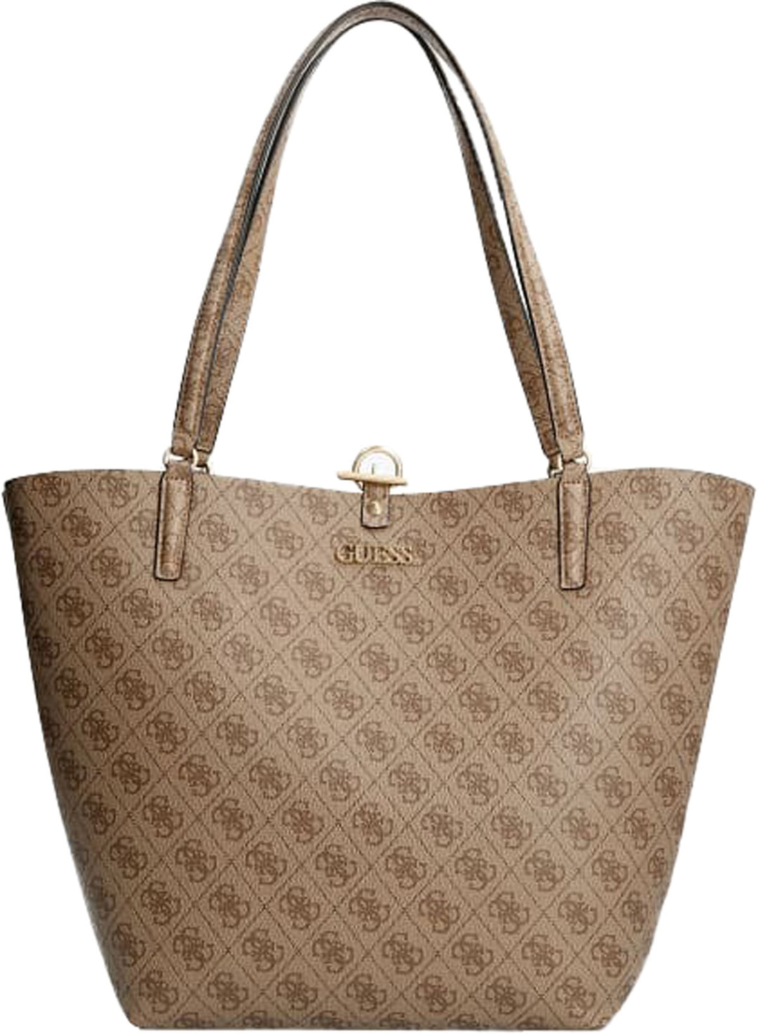 Guess Alby Toggle Tote In Lattee For Women