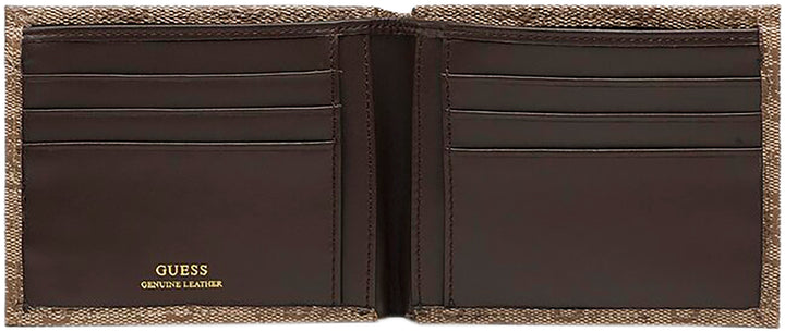 Guess Vezzola Card & Note Wallet In Lattee For Men