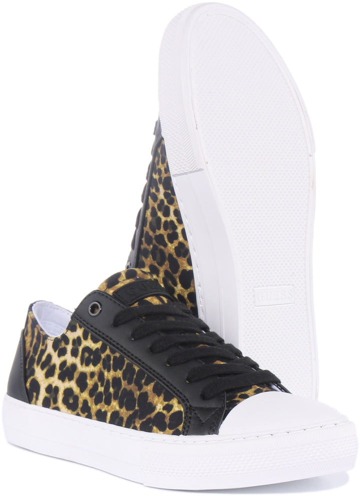 Guess Passit Zapatillas con cordones para mujer en leopardo