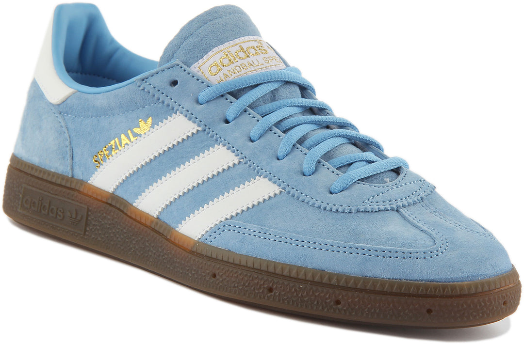 Adidas Handball Spezial In Light Blue 70s Retro Lace Up Leather