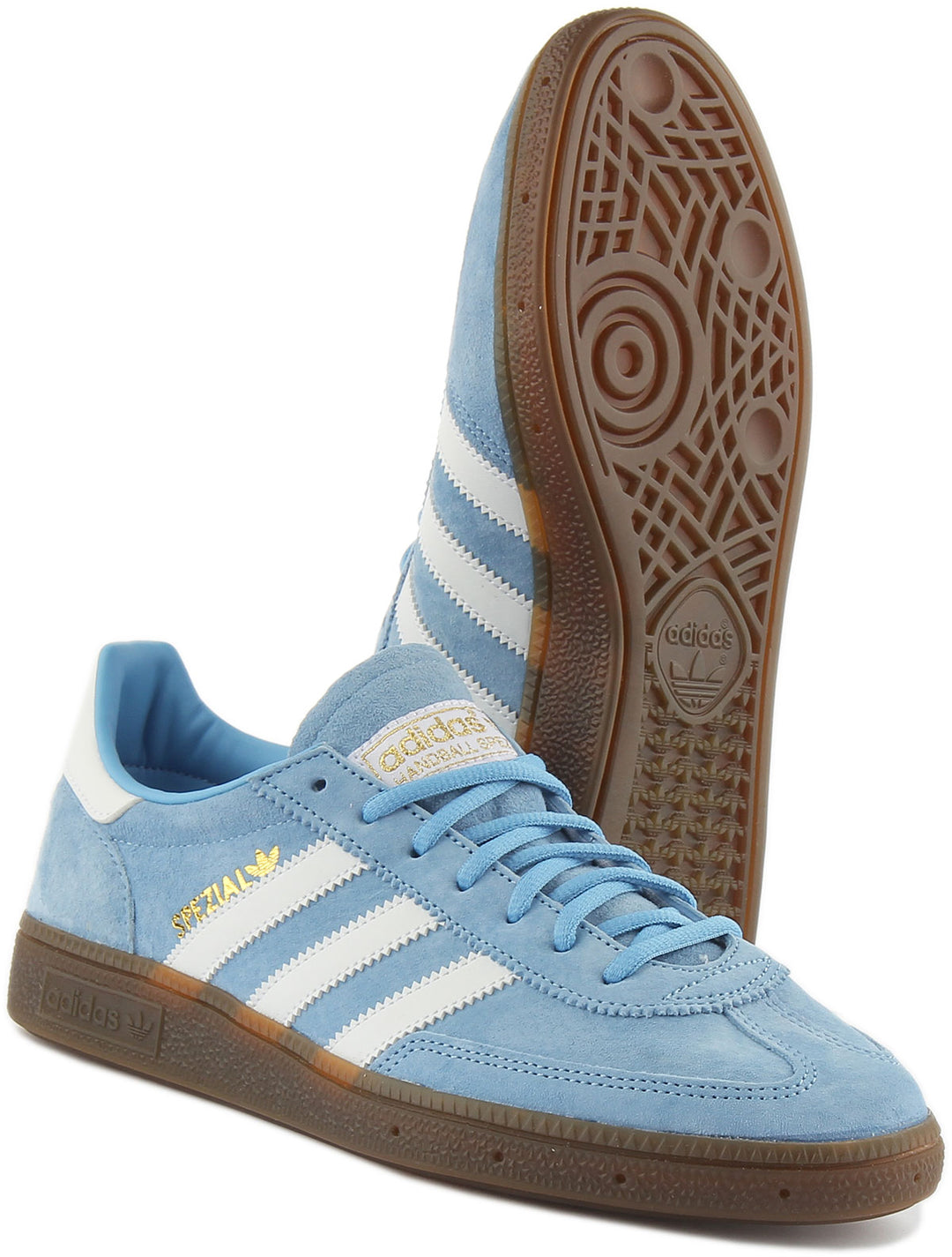 Adidas Handball Spezial Zapatillas con cordones de estilo años 70 para hombre en azul claro