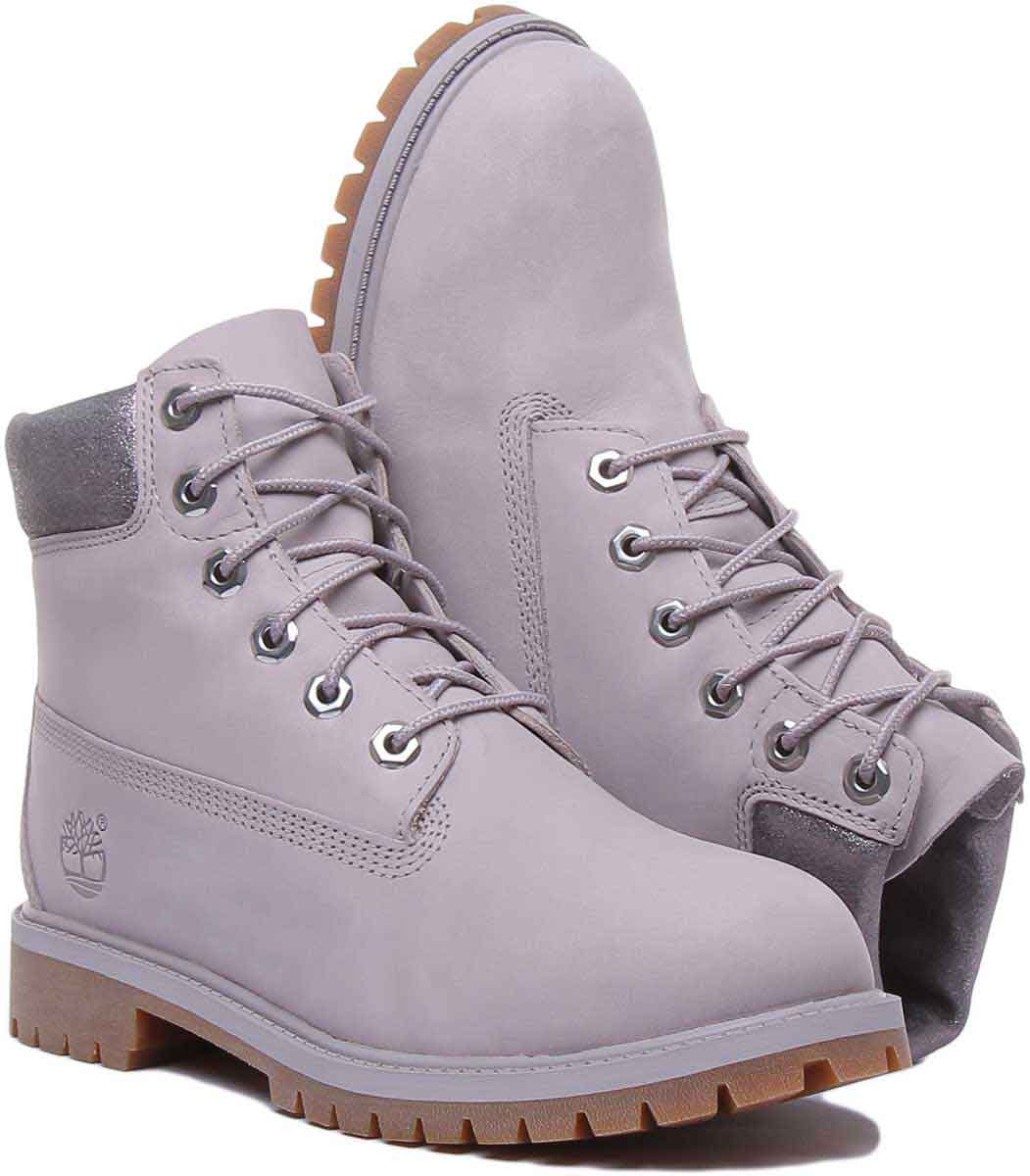 Timberland A295Q Premium 6 Inch Boot In Light Grey For Youth