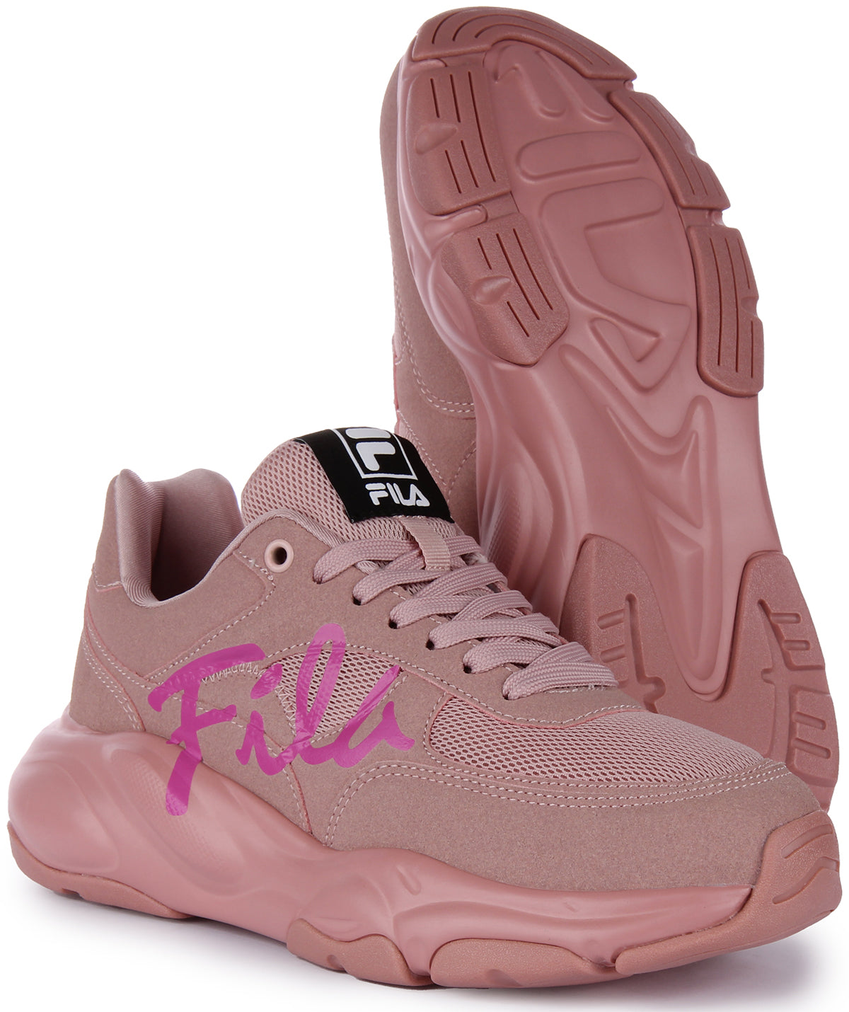 Hot pink fila sales shoes