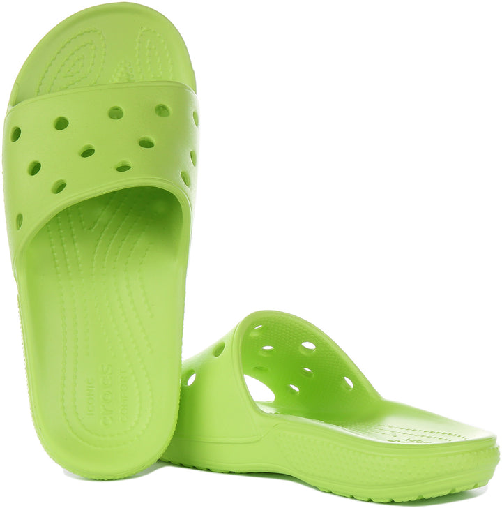 Crocs Classic Slide In Lime Green