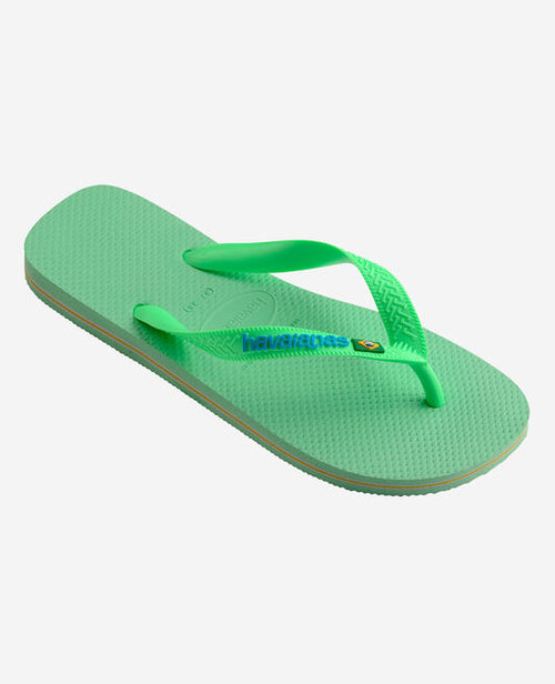 Havaianas Brasil Logo Unisex Flip Flop Sandale In Minze