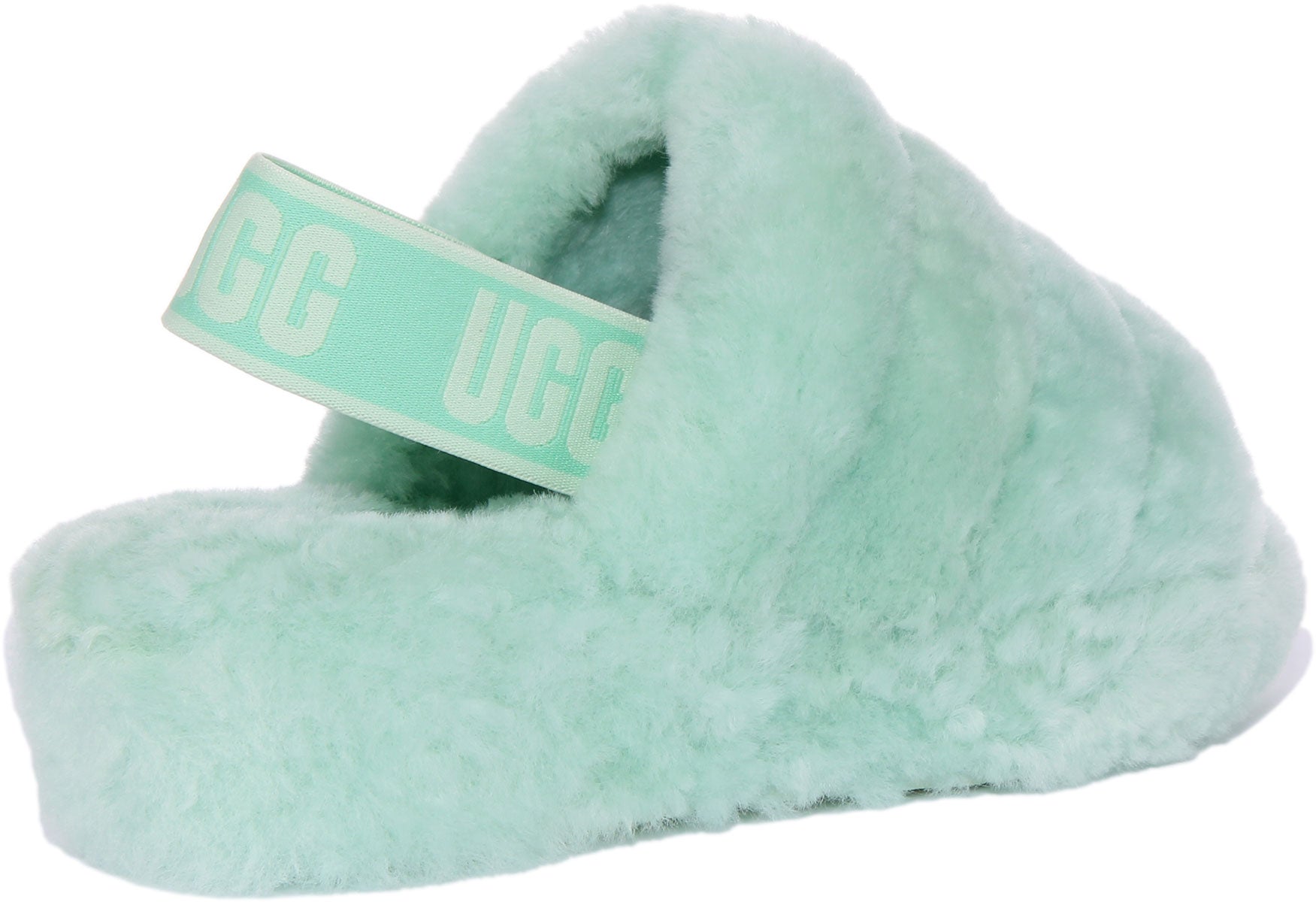 Ugg Australia Fluff Yeah In Mint For Women Sheepskin Slippers