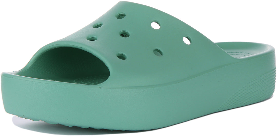 Crocs Classic Platform Sandalias para mujer en menta